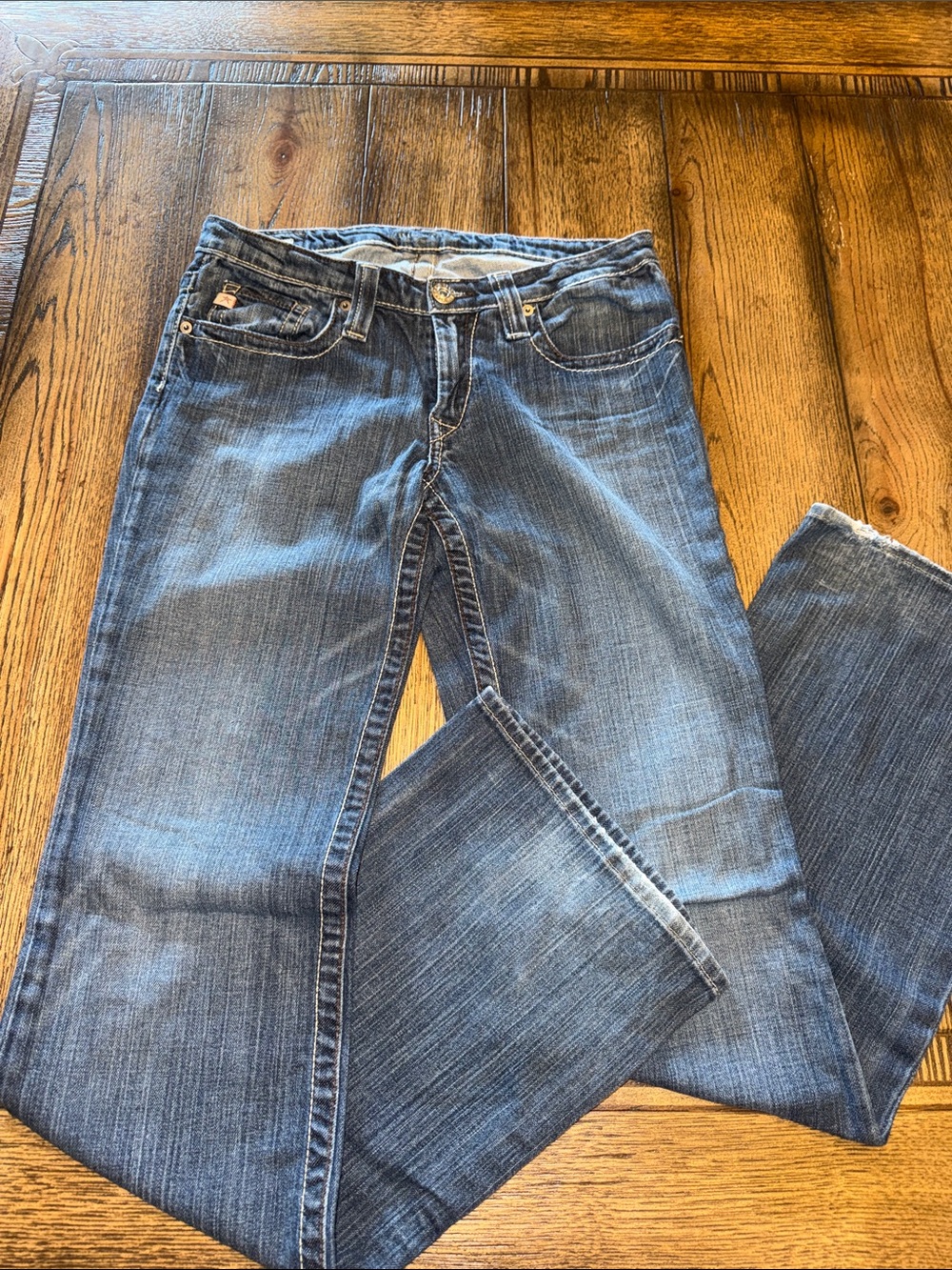Big Star Maddie 19 Women's Denim Boot Cut Extra Long Jeans - Medium Blue Wash